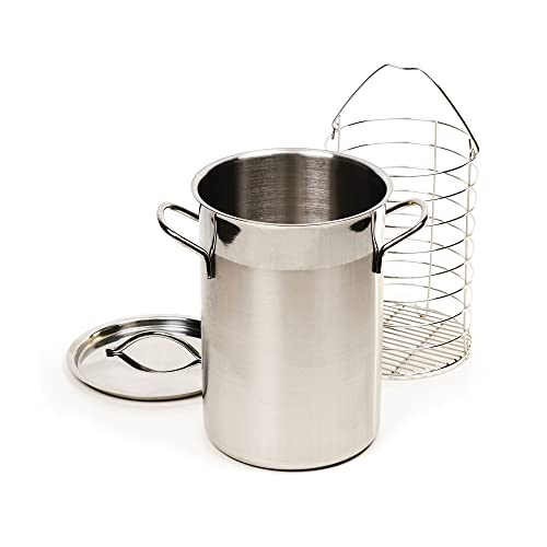 Stainless Steel Asparagus Pot with Basket Small Body Large