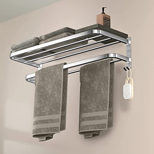 Stainless Steel Bathroom Towel Rack with Double Towel Bars