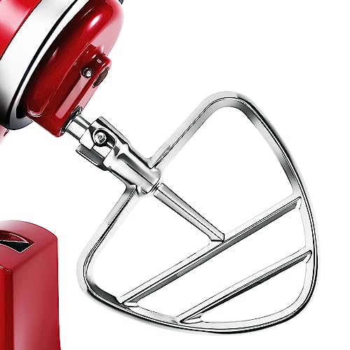 New Metro Design Beater Blade Metal TH-MR Compatible with KitchenAid 4.5-5 qt Tilt-Head Stand Mixer, Red