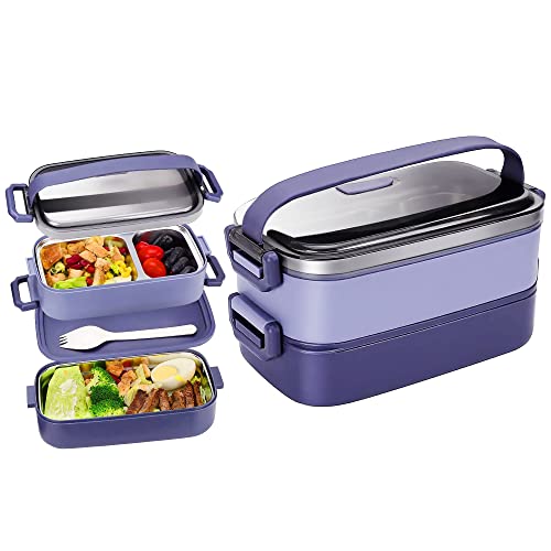 Stainless Steel Bento Box with Divided Food Containers