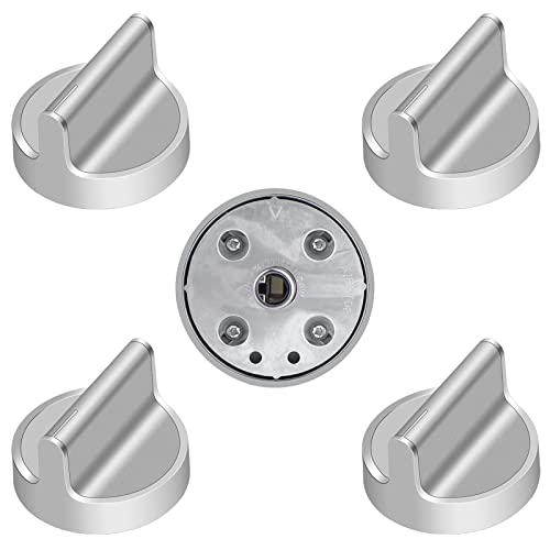 Stainless Steel Cooker Stove Control Knob Set - Compatible with Whirlpool Gas Cooktop Range/Oven
