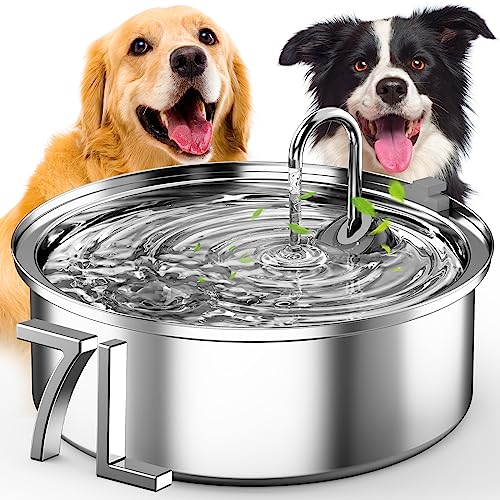 Stainless Steel Dog Fountain for Large Dogs