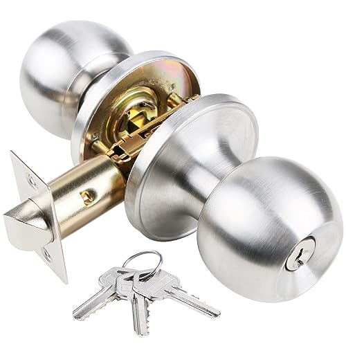 Stainless Steel Door Knob with Key Lock