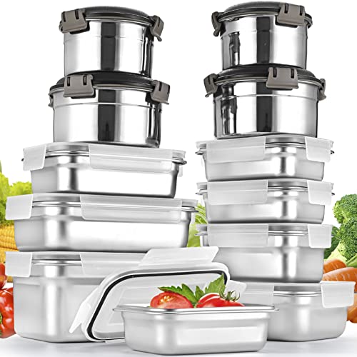 Stainless Steel Food Storage Containers with Lids