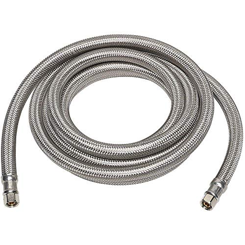 Stainless Steel Ice Maker Water Supply Hose - 6 Ft