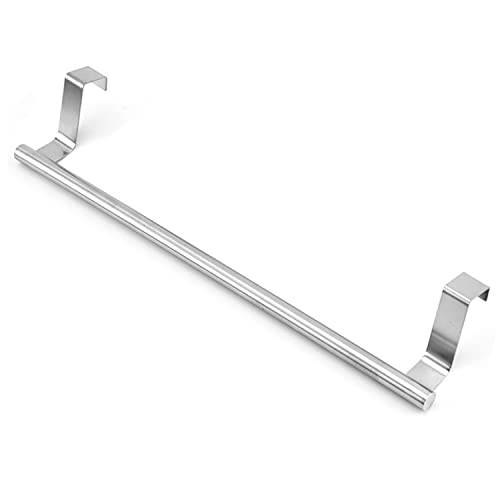 Silver Stainless Steel 14" Towel Holder for Kitchen Cabinet