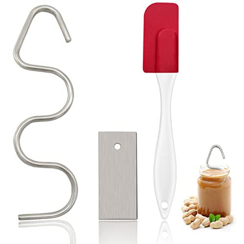 Peanut Butter Stirrer, Nut Butter Stirrer Tool Stainless Steel With  Scraper, Practical Multipurpose Butter & Jam Stirrer Mixing Tool for Peanut