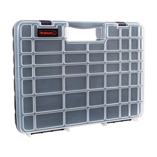 Stalwart Portable Storage Case with Secure Locks and 55 Compartments