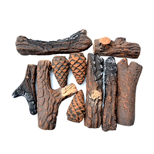 Stanbroil Ceramic Wood Logs Set - Small Size