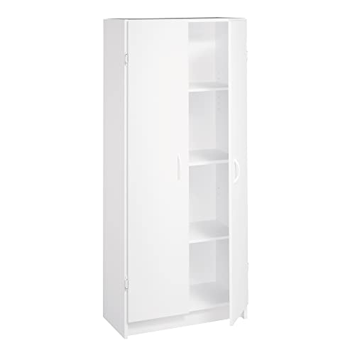 Standing Pantry Cabinet Cupboard with Adjustable Shelves and Slim Design