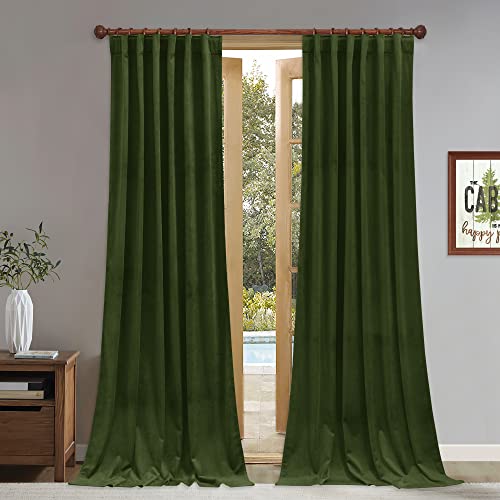 StangH Moss Green Curtains 108 inches Long