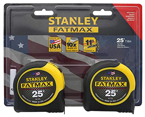 STANLEY 25' Fatmax Tape Measure (2 Pack)