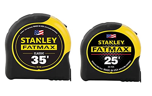 Stanley 33-735-25 35ft. and 25ft. Fatmax Tape Measure Combo Pack, Yellow