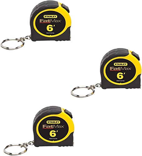 Stanley Fat Max FMHT33706W Keychain Tape Measure, 3 Pack