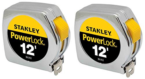 STANLEY 3/4" X 12' PowerLock Tape Measure (2 Pack)