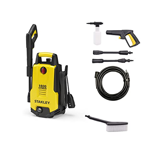 STANLEY Electric Pressure Washer with Fixed Brush, 1600 PSI