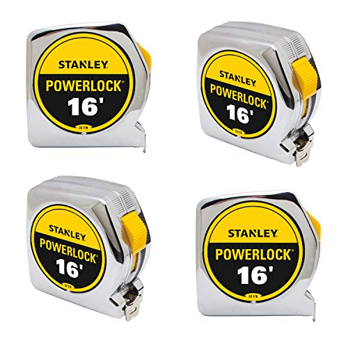 Stanley Tools Powerlock Tape Rule 16ft - 4-Pack