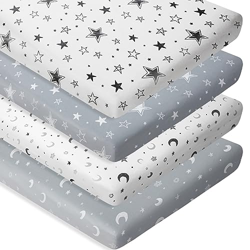 Star and Moon Baby Sheets Set for Boys or Girls