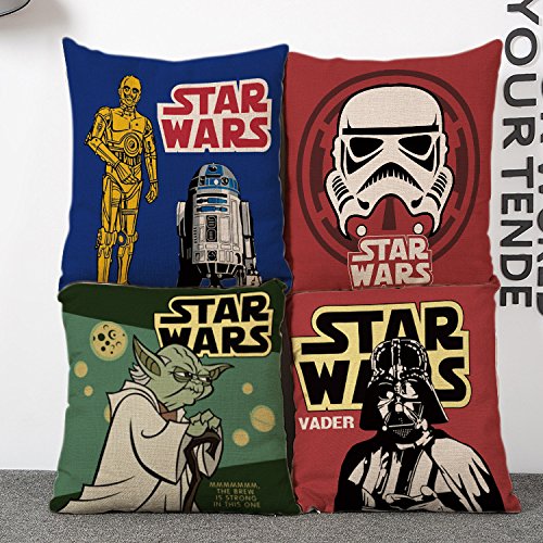 Star Wars Darth Vader Whiter Robot Cushion Cover