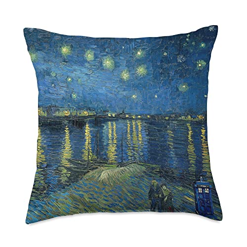Starry Night Over The Rhone Doctor Visit Throw Pillow