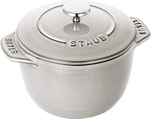 STAUB Cast Iron Dutch Oven 9-qt Round Cocotte, Made in France, Serves 9-10,  Black Matte
