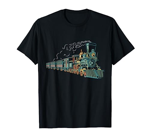 Steam Locomotive Railway Station Train T-Shirt