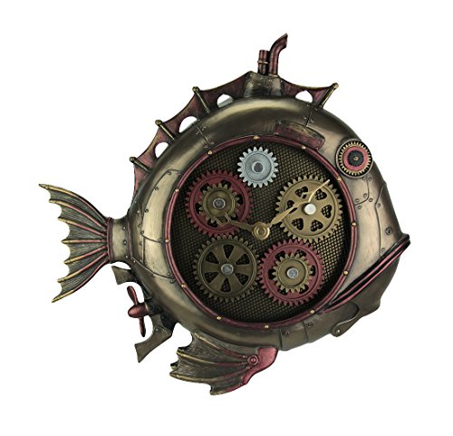 Steampunk Deep Sea Dweller Fish Submarine Wall Clock
