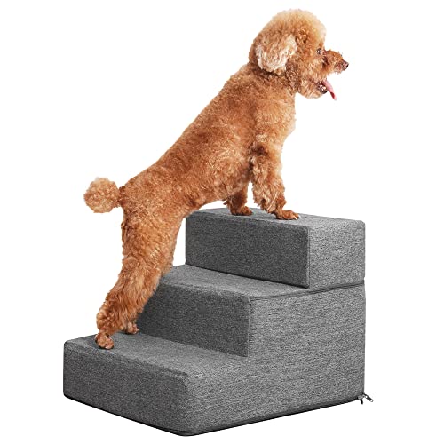 Sted Dog Stairs for Small Dogs, High Density Foam Pet Steps, Non-Slip Foldable Stairs