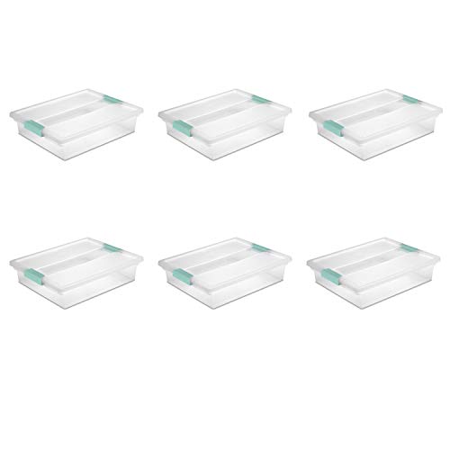 Sterilite Storage Box with Latching Lid and Handles (6 Pack)