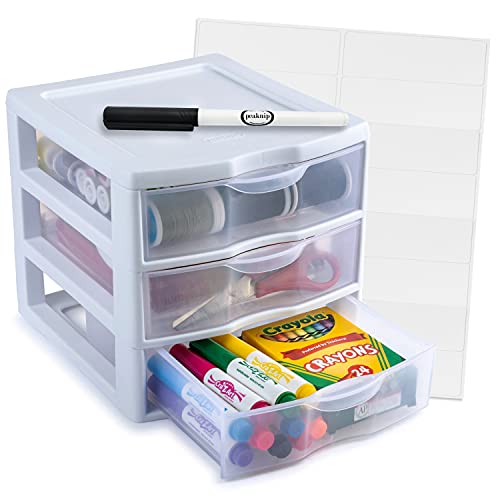 Sterlite Plastic Mini 3 Drawer Storage Organizer