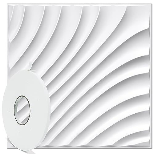 STICKGOO Wave White Wall Panels for Interior Wall Decor