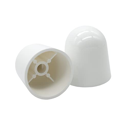 Stinky John's Tall Toilet Bolt Caps - Universal Fit with a Round Top - White Caps (2)