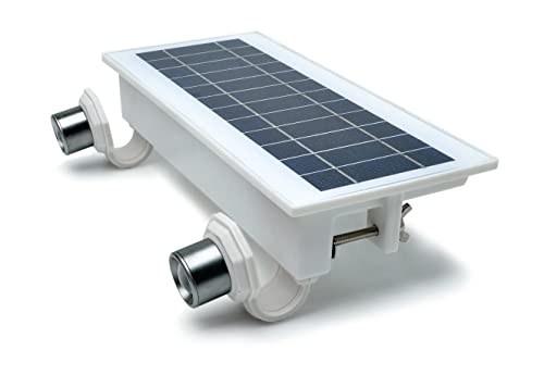 STKR Concepts EZ Home Security Solar Gutter Spot Light,White