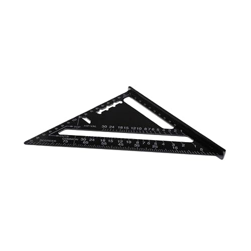 STOBOK 7 Metal Protractor Triangle Ruler