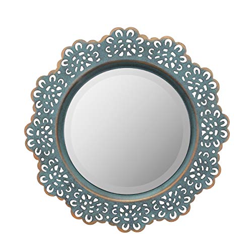 Stonebriar Decorative Round Metal Lace Wall Mirror