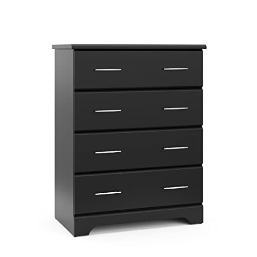 Stork Craft Brookside Nursery 4 Drawer Dresser (Black)