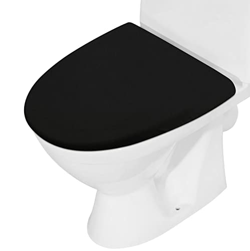 Stretch Spandex Toilet Lid Cover, Black