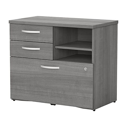 Studio C Office Storage Cabinet with Drawers and Shelves