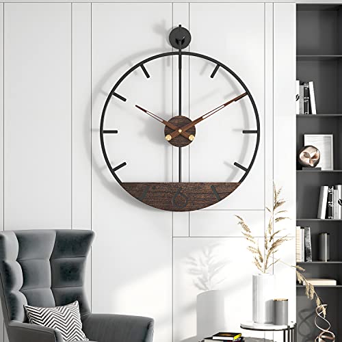 Stunning GUDEMAY Large Metal Wall Clock