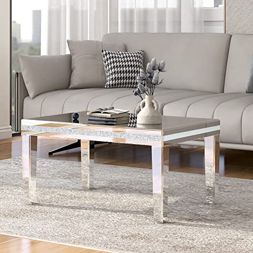 Stunning Silver Mirrored Coffee Table