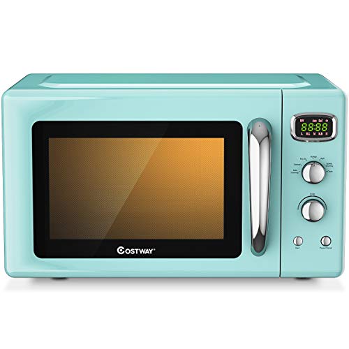Stylish and Compact: COSTWAY Retro Countertop Microwave Oven