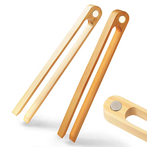 Stylish and Eco-Friendly Magnetic Bamboo Toaster Tongs