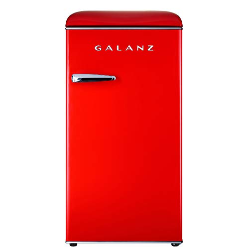 Stylish and Efficient Retro Compact Refrigerator - Galanz GLR33MRDR10