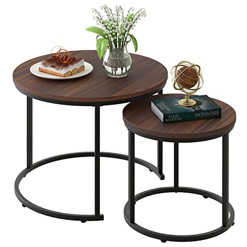 Stylish and Functional aboxoo Coffee Table Nesting Side Set of 2