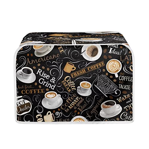 Stylish and Practical Coffee Pattern Toaster Cover