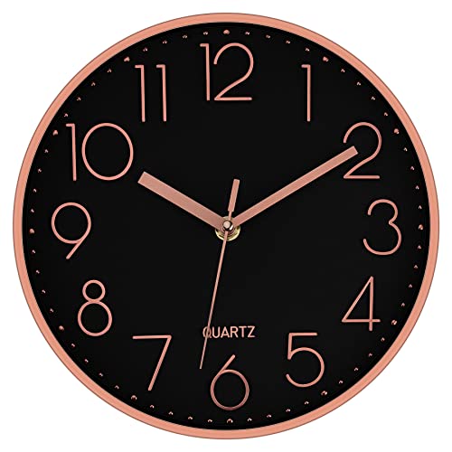 Stylish and Silent Rose Gold Wall Clock