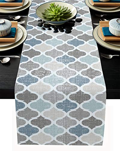 Stylish and Versatile Moroccan Table Runner-Cotton Linen
