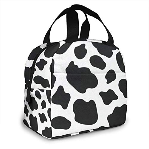 Stylish Cow Print Lunch Bag - Insulated and Versatile