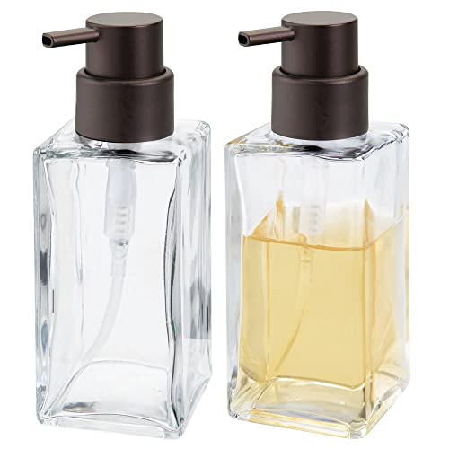 Stylish Glass Liquid Soap Dispenser - 2 Pack