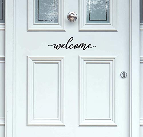 Stylish Welcome Decal for Front Doors